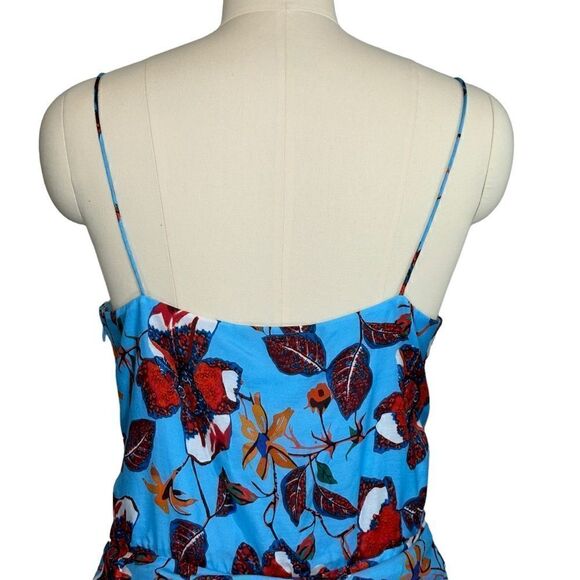 Derek Lam 10 Crosby Blue Floral Camisole Flounce Dress | Size 10 - Picture 7 of 13